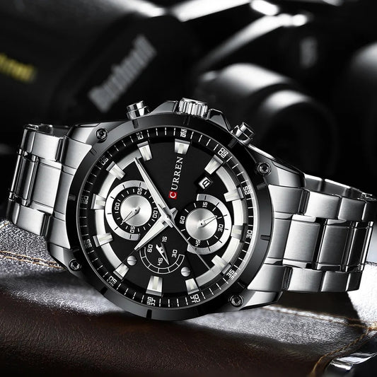 Reloj Curren Ref: 629 Plata/Negro