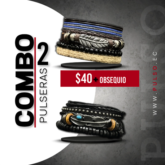 COMBO 1628: 2 PULSERAS X $40.00