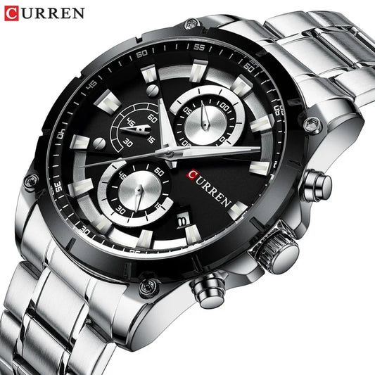 Reloj Curren Ref: 629 Plata/Negro