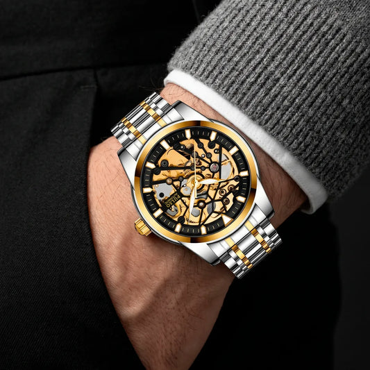 Reloj PULSO Ref. 2918 Plata/Negro/Dorado
