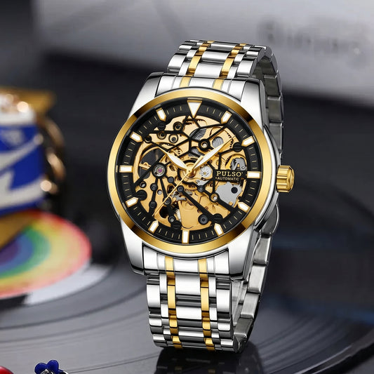 Reloj PULSO Ref. 2918 Plata/Negro/Dorado
