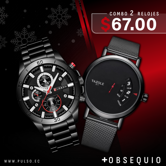 COMBO 405: 2 RELOJES X $67.00