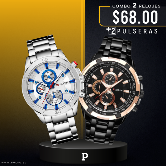 COMBO 412: 2 RELOJES X $68.00