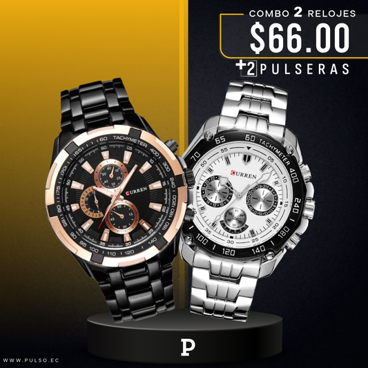 COMBO 414: 2 RELOJES X $66.00