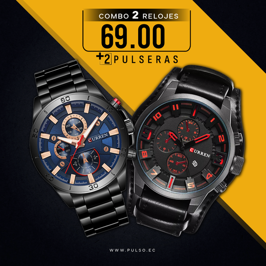 COMBO 415: 2 RELOJES X $69.00