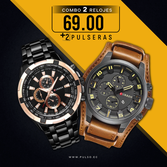 COMBO 416: 2 RELOJES X $69.00