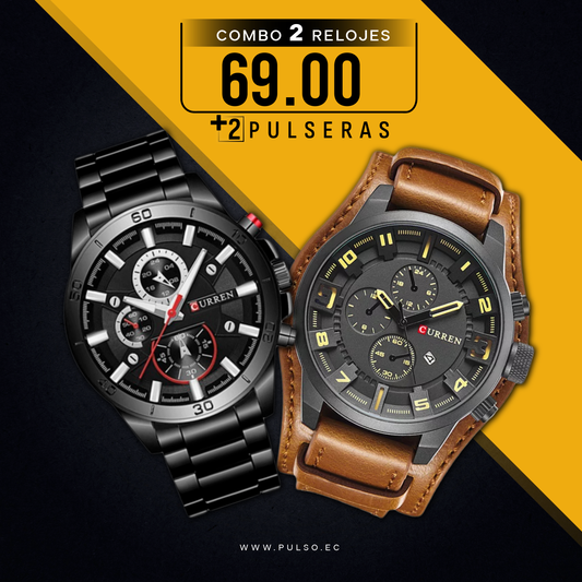 COMBO 418: 2 RELOJES X $69.00