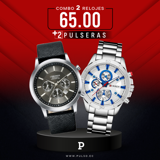 COMBO 420: 2 RELOJES X $65.00