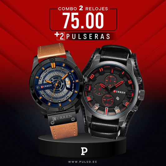 COMBO 422: 2 RELOJES X $75.00
