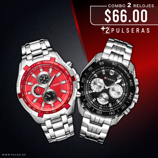 COMBO 425: 2 RELOJES X $66.00