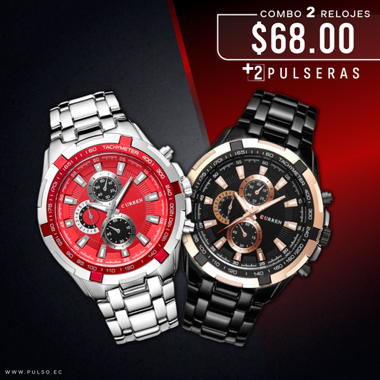 COMBO 428: 2 RELOJES X $68.00