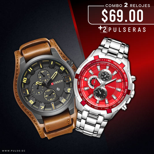 COMBO 430: 2 RELOJES X $69.00