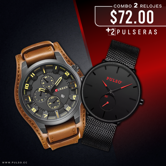COMBO 432: 2 RELOJES X $72.00