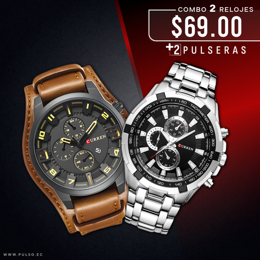 COMBO 434: 2 RELOJES X $69.00