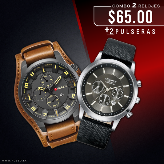 COMBO 436: 2 RELOJES X $65.00