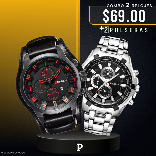 COMBO 444: 2 RELOJES X $69.00