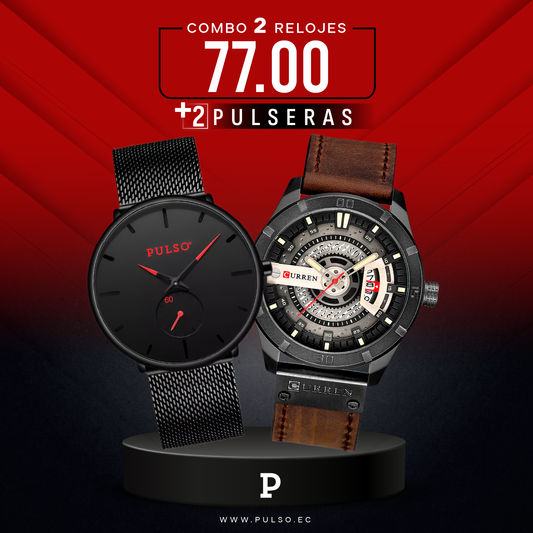 COMBO 446: 2 RELOJES X $77.00