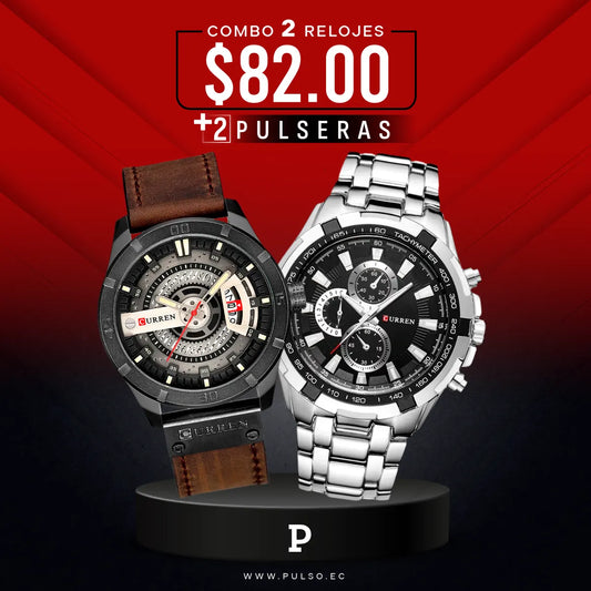 COMBO 449: 2 RELOJES X $82.00