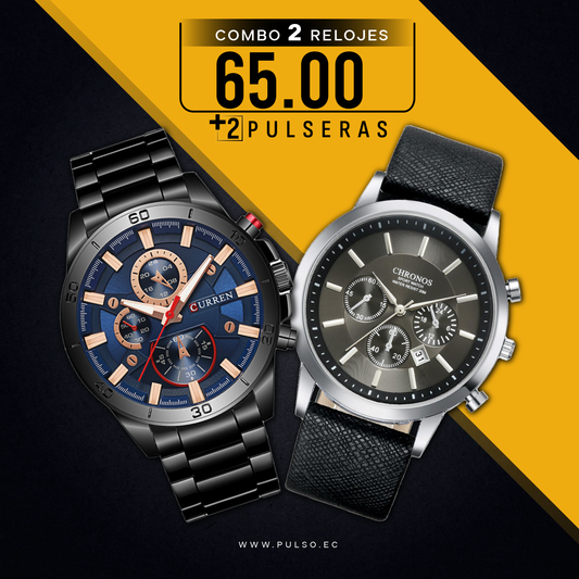COMBO 456: 2 RELOJES X $65.00