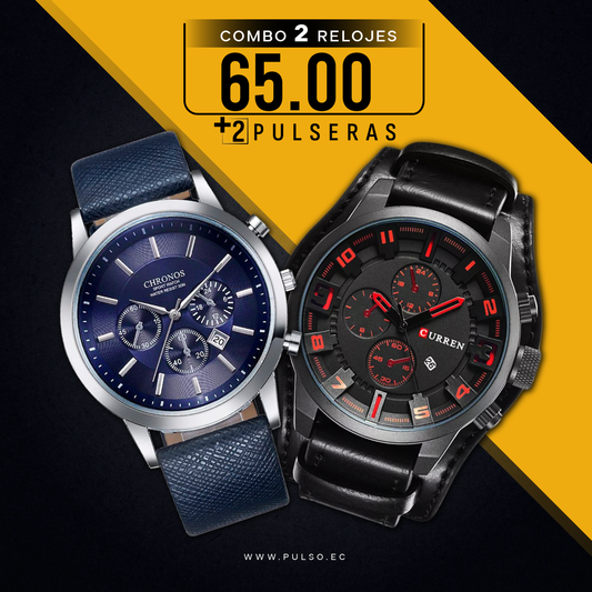 COMBO 457: 2 RELOJES X $65.00