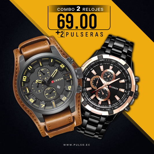 COMBO 459: 2 RELOJES X $69.00