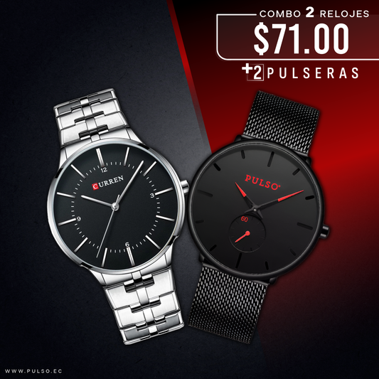 COMBO 460: 2 RELOJES X $71.00