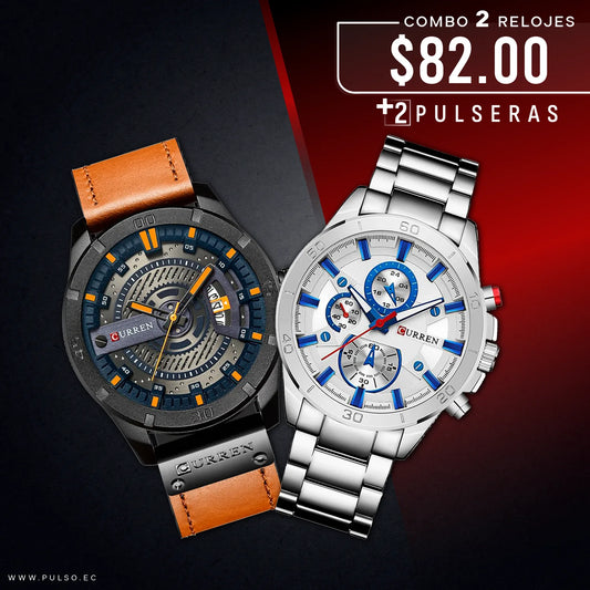 COMBO 461: 2 RELOJES X $82.00