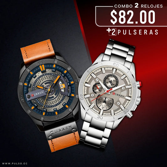 COMBO 463: 2 RELOJES X $82.00