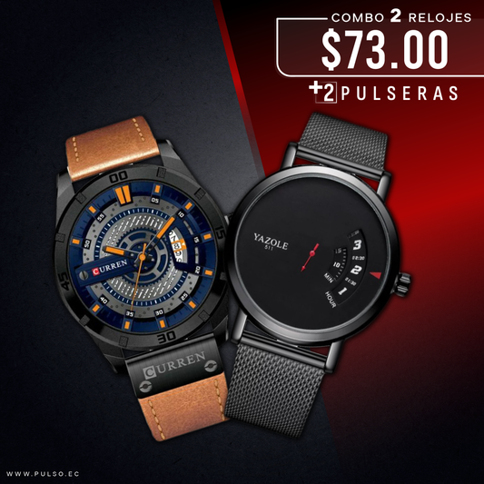 COMBO 464: 2 RELOJES X $73.00