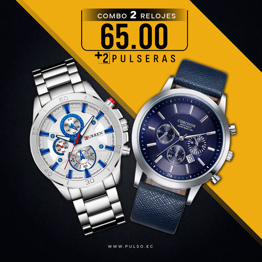COMBO 467: 2 RELOJES X $65.00