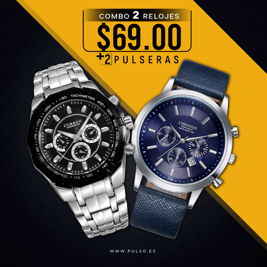 COMBO 471: 2 RELOJES X $69.00