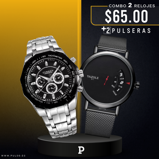 COMBO 472: 2 RELOJES X $65.00