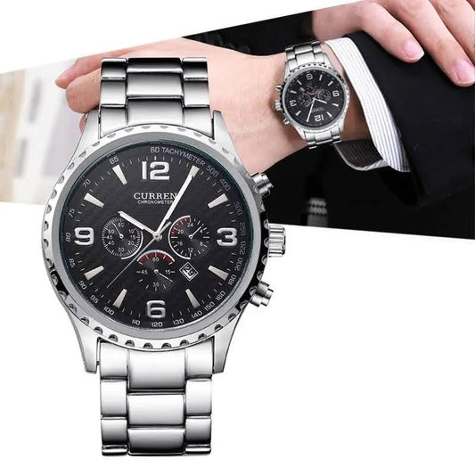 Reloj CURREN REF. 473 Plata/Negro