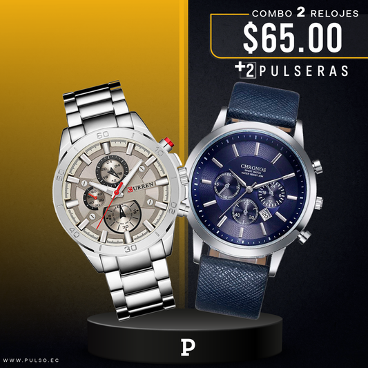COMBO 473: 2 RELOJES X $65.00
