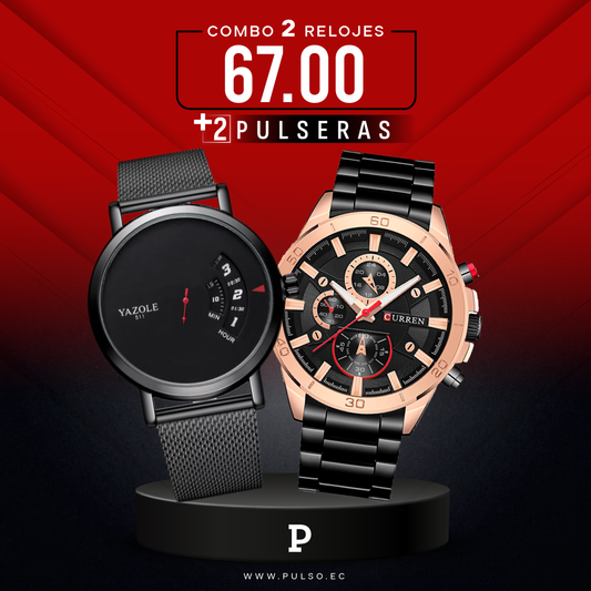 COMBO 478: 2 RELOJES X $67.00