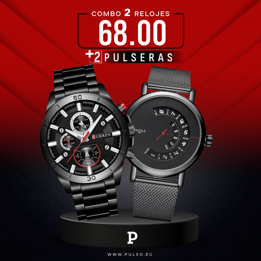COMBO 479: 2 RELOJES X $68.00