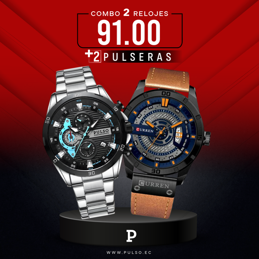 COMBO 482: 2 RELOJES X $91.00