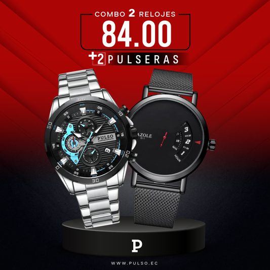 COMBO 485: 2 RELOJES X $84.00