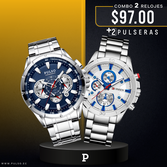 COMBO 489: 2 RELOJES X $97.00