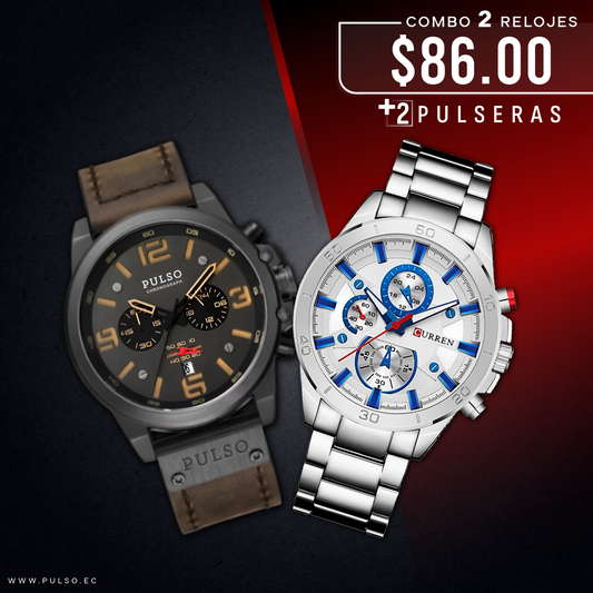 COMBO 493: 2 RELOJES X $86.00
