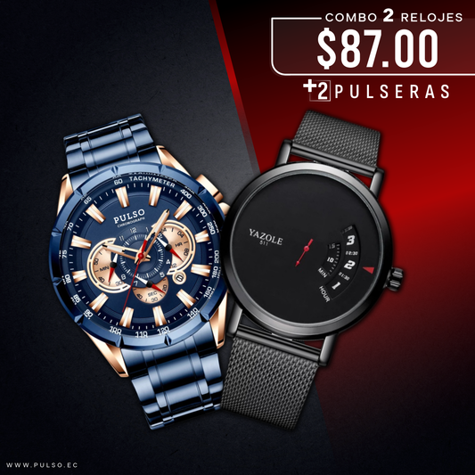 COMBO 497: 2 RELOJES X $87.00