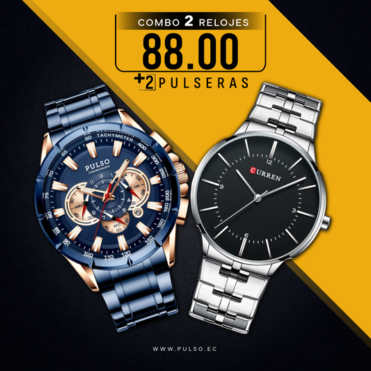 COMBO 498: 2 RELOJES X $88.00