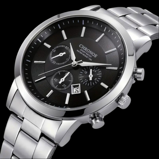 Reloj Chronos Ref. 879 Plata/Negro