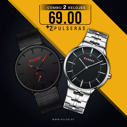 COMBO 503: 2 RELOJES X $69.00