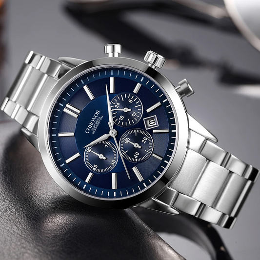 Reloj Chronos Ref. 879 Plata/Azúl