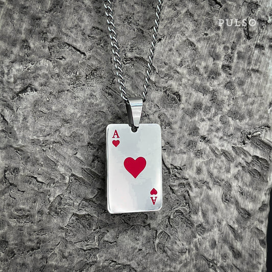Cadena Poker Ref. 7040-14 Plata/Rojo