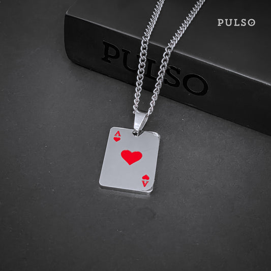 Cadena Poker Ref. 7040-14 Plata/Rojo