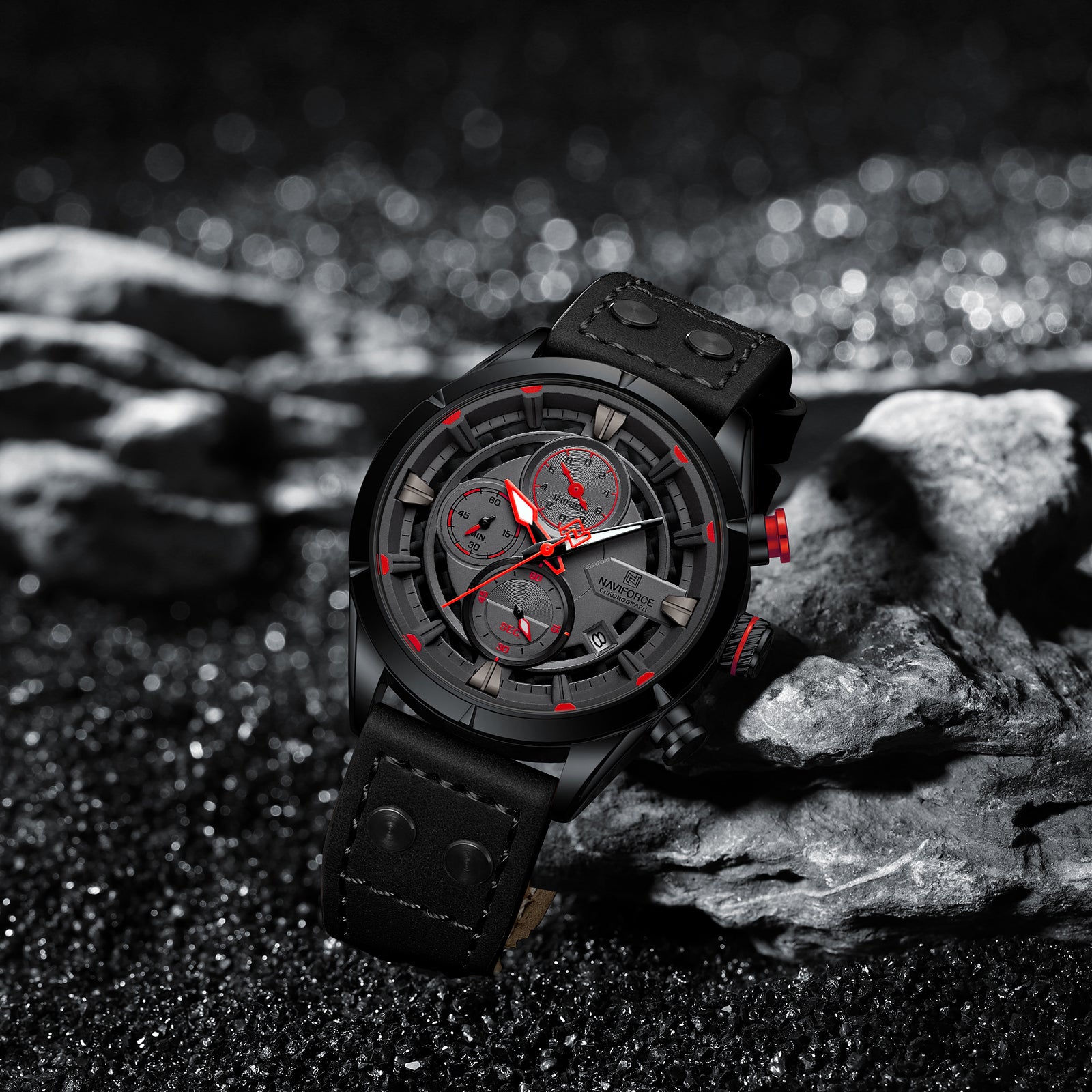 Reloj Naviforce 899 Negro/Rojo – PULSO ECUADOR