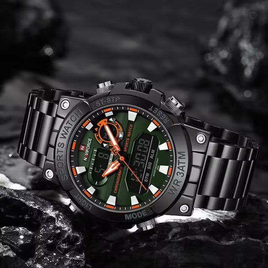 Reloj Naviforce Ref. 996 Negro/Fondo Verde