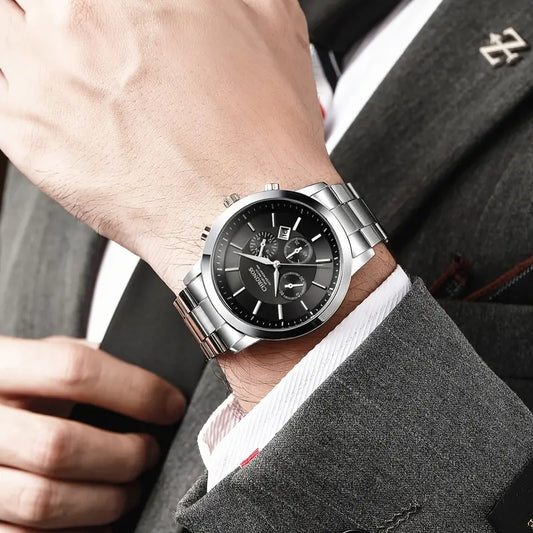 Reloj Chronos Ref. 879 Plata/Negro